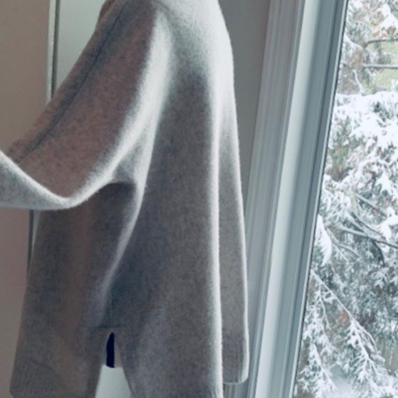 Zara cashmere grey oversized sweater size Medium - Picture 3 of 13